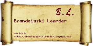 Brandeiszki Leander névjegykártya