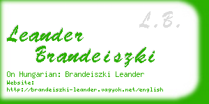 leander brandeiszki business card
